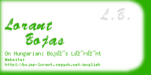 lorant bojas business card